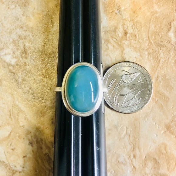 Vintage Jewelry - Vintage Sterling Silver Chalcedony Stone Ring 925